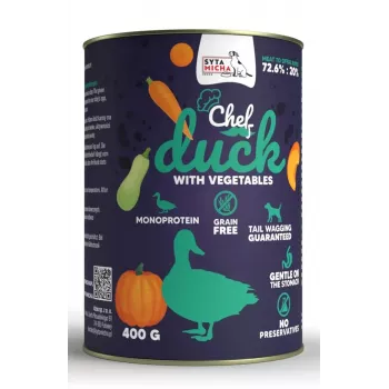 SYTA MICHA Chef Pīle ar dārzeņiem - mitrā suņu barība - 400g