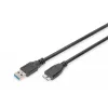 ASSMANN SuperSpeed USB 3.0 kabelis, USB A spraudnis uz Micro USB B spraudni, Cu AWG 28, 2x ekranēts, gar. 1,0 m (AK-300116-010-S)