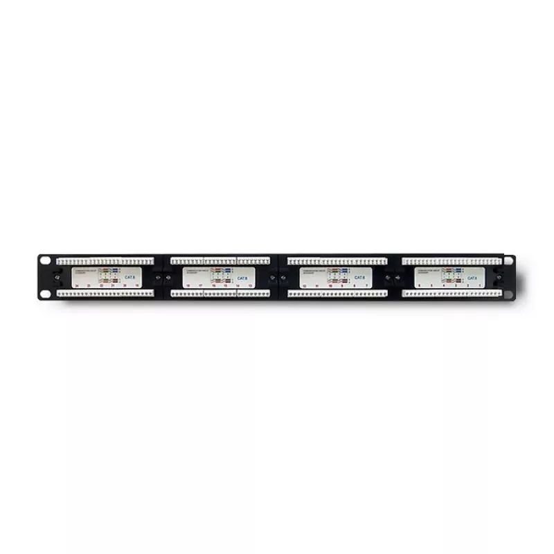 Patch panel RACK 24 porti, cat.6 UTP
