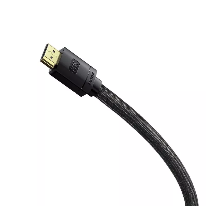Baseus High Definition Series HDMI 2.1 kabelis, 8K 60Hz, 3D, HDR, 48Gbps, 2m (melns)