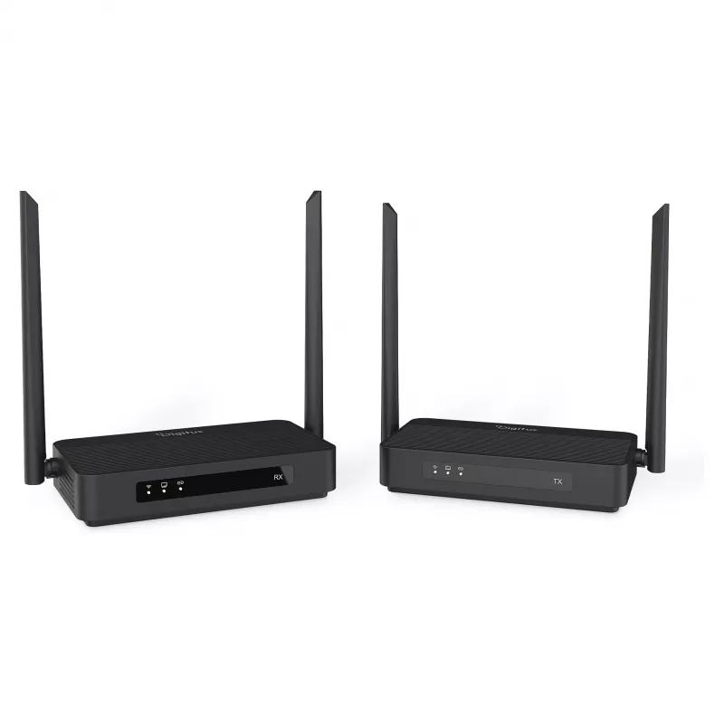 Bezvadu HDMI KVM paplašinātāja komplekts DIGITUS DS-55360 — raidītājs un uztvērējs, bezvadu, 100 m, 4K/60 Hz, HDMI, USB-A/USB-C