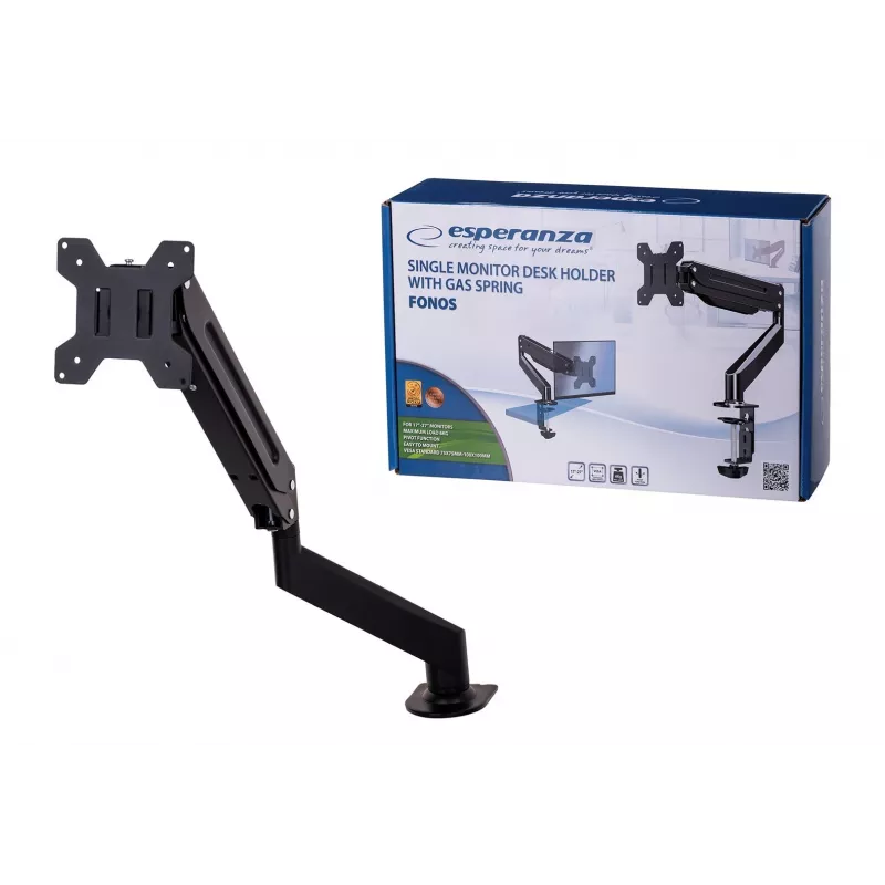 Esperanza ERW019 monitora stiprinājums / statīvs 68.6 cm (27) galds melns