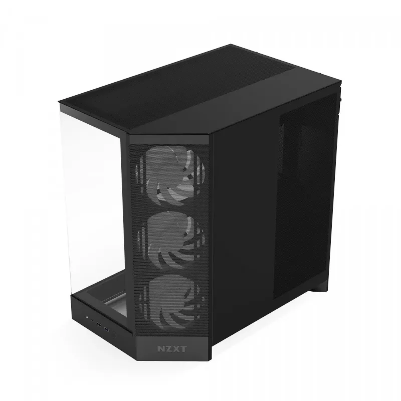 PC korpuss NZXT H9 Flow RGB Midi Tower Melns