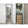 Slēgts apavu organizētājs Top e Shop MODO X2 ANT/ART — Antracīta un ozola krāsā, 600×880×360 mm, skaidu plātne