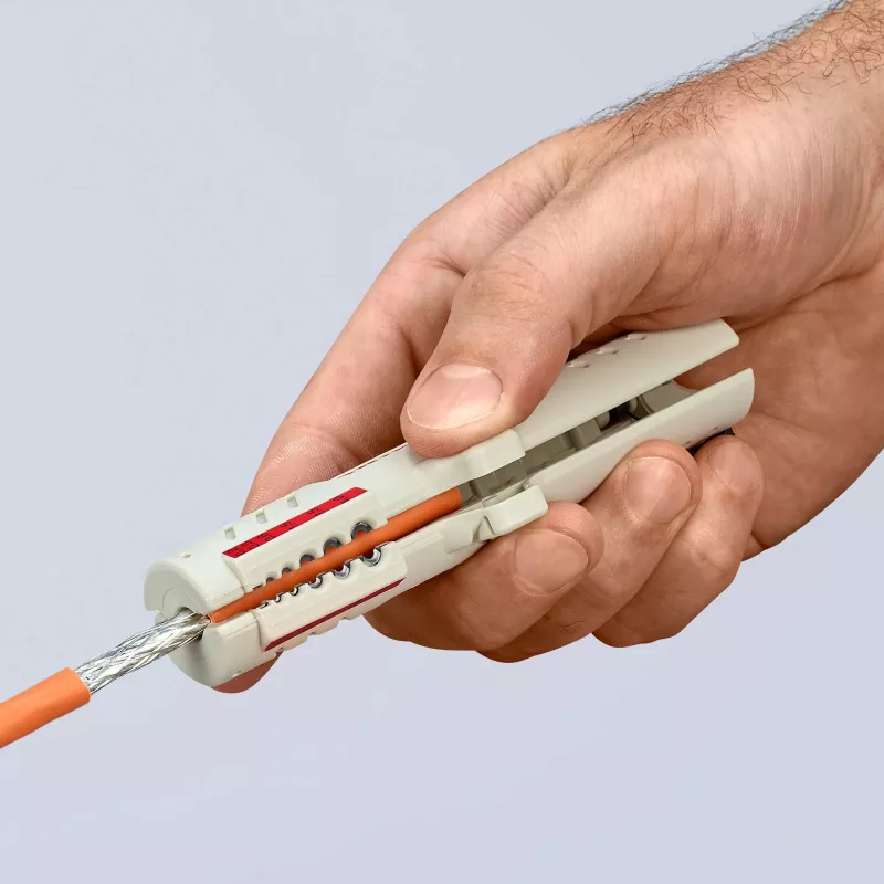 Knipex 16 65 125 SB kabeļu izolācijas noņēmējs Pelēks