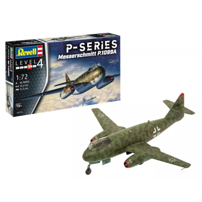 Plastmasas lidmašīnas modelis REVELL Messerschmitt P.1099A-P-SER mērogā 1/72