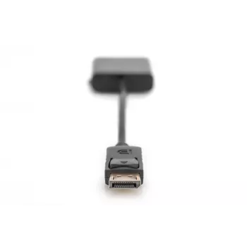 Assmann DisplayPort adaptera kabelis. DP - DVI (24+5) Tēviņš/Mātīte. 0,15 m ar bloķēšanu. Saderīgs ar DP 1.1. UL. Melns, bez ekranējuma. 32AWG (AK-340409-001-S)