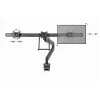 Galda monitora stiprinājums GEMBIRD MA-DA3-03, 3 sviras, gāzes atspere, VESA 75–100x100, atbalsta 3 displejus līdz 27 collām, maks. 18 kg, melns