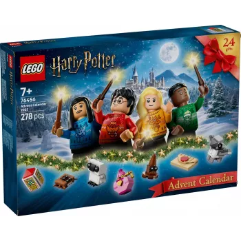 Konstruktoru rotaļlieta LEGO Harry Potter Adventes kalendārs 2025, komplekts 76456 — 278 daļas, 8 minifigūras, vecums 7+