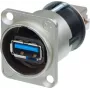 Neutrik atgriezeniska USB 3.0 caurlaides ligzda, paneļa montāžas caurlaide Komplektā: 1 gab. (NAUSB3-B)