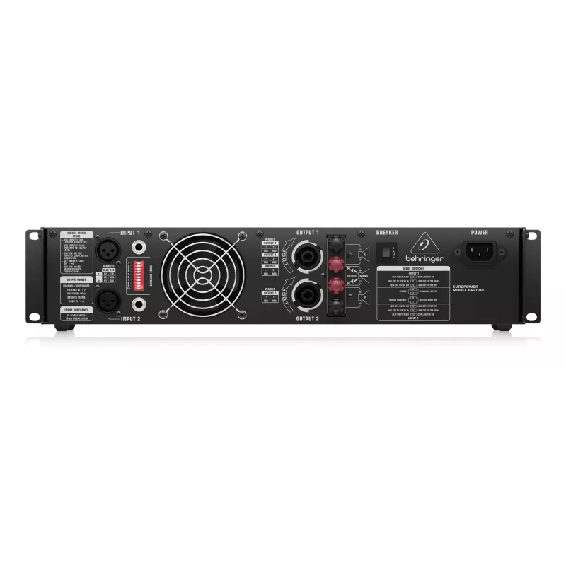 Behringer EP2000 audio pastiprinātājs Performance/stage Melns
