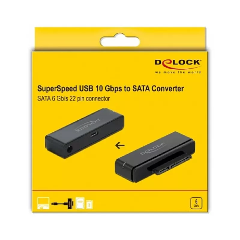 USB Type-C uz SATA pārveidotājs DeLOCK 64188