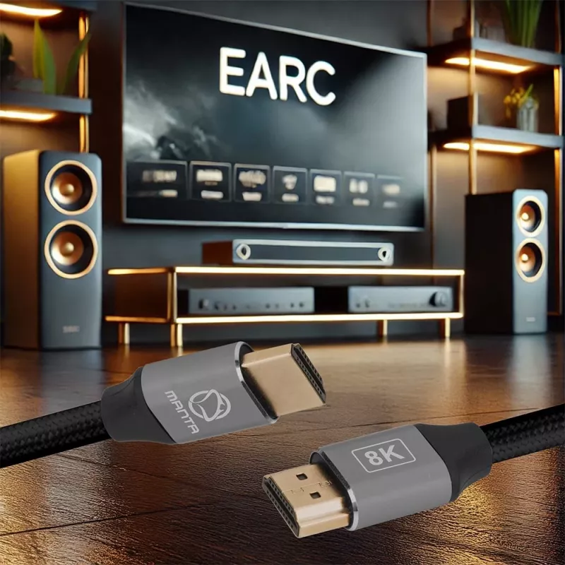 HDMI kabelis MANTA HDMI-1.5MC 1,5 m, atbalsta līdz 8K