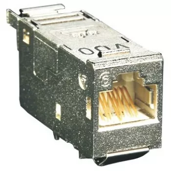 BTR E-DAT Cat.6A 8(8) RJ-45 ievietošanas modulis, sudraba, 41.95×14.7×19.1 mm