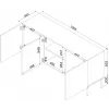 Cama SIENA kumode 150,5x40x75 matēts kašmira