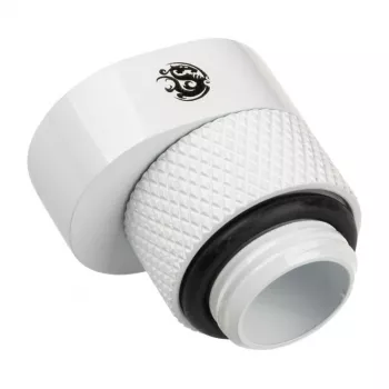 Adapteris BitsPower X-Cross G1/4 collas vīrišķais uz G1/4 collas sievišķais, 5 mm nobīde, balts