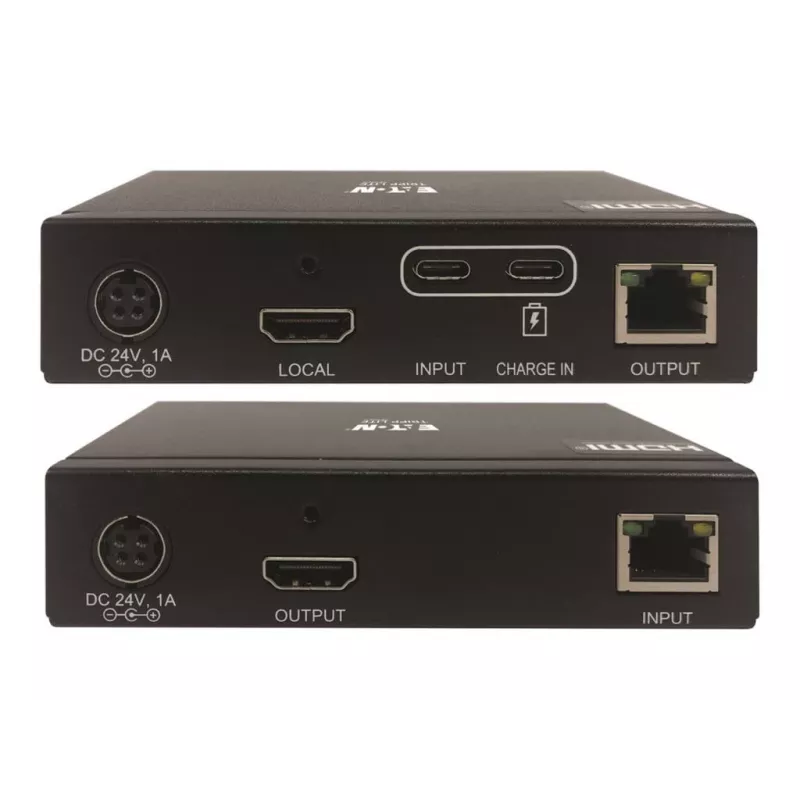 Eaton Tripp Lite Series USB-C uz HDMI pa Cat6 pagarinātāja komplekts ar KVM atbalstu, 4K 60Hz, 4:4:4, raidītājs/uztvērējs, USB, PoC, HDCP 2.2, līdz 230 pēdām, TAA - Video paplašinājums