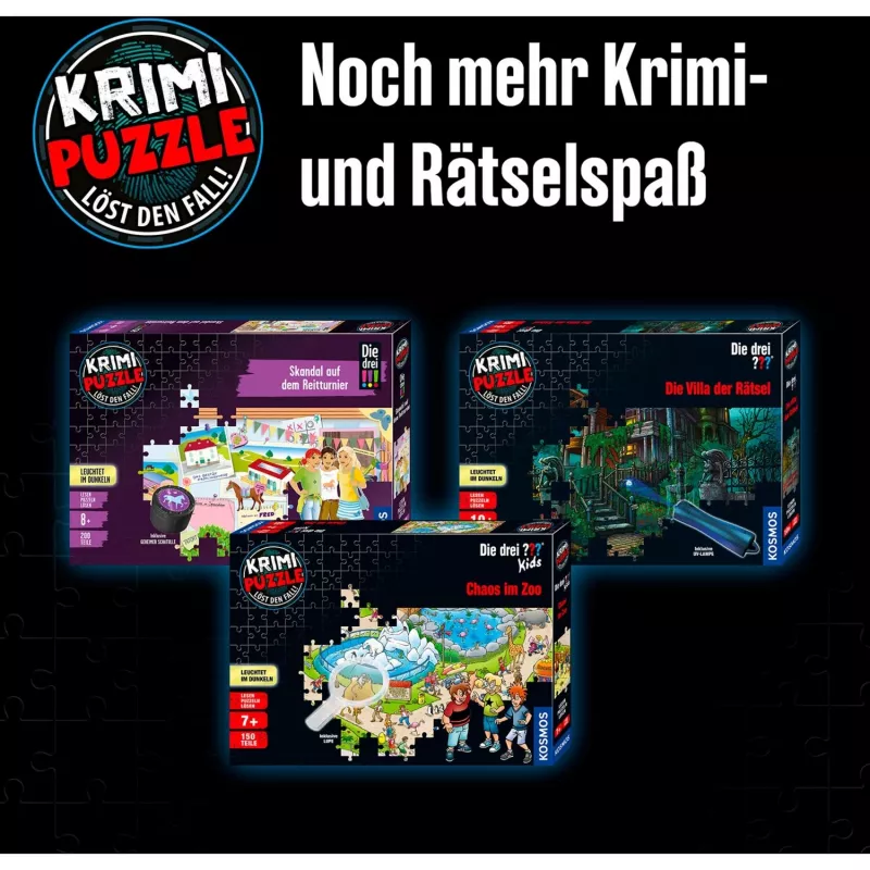 detektīv-puzle “Die drei Kids: Vorsicht Glibberfalle” (150 gab.)