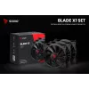 Viss-vienā šķidruma dzesētājs SAVIO BLADE SET 120 mm ventilators 1800 RPM 32 sone Melns