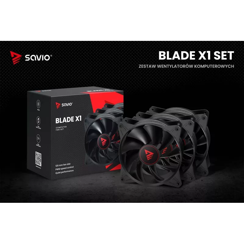 Viss-vienā šķidruma dzesētājs SAVIO BLADE SET 120 mm ventilators 1800 RPM 32 sone Melns