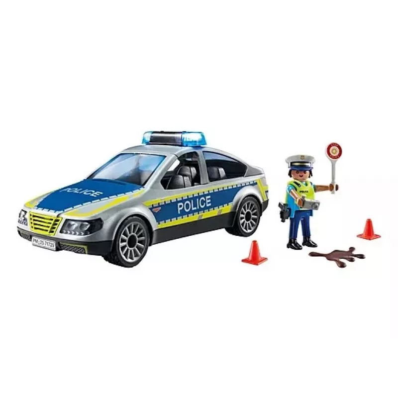 Playmobil Policijas auto ar sirēnu un mirgojošu gaismu, daudzkrāsains, plastmasas, 3+
