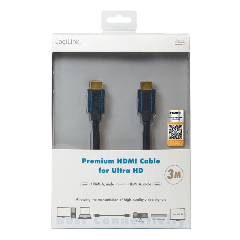 HDMI kabelis LogiLink CHB005 3 m