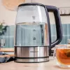 Cecotec tējkanna | ThermoSense 340 Clear | elektriskā | 2200 W | 1,7 L | stikla | 360° rotācijas pamatne | caurspīdīga