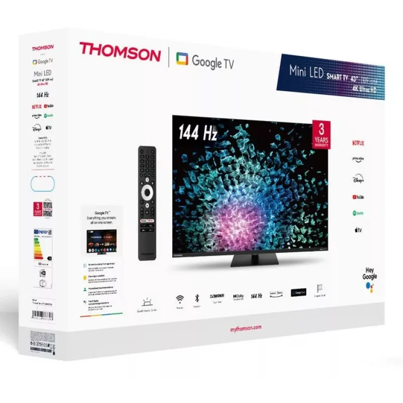 Thomson 43MG7C15 - 4K LED Smart TV, Google TV, 43, 144 Hz