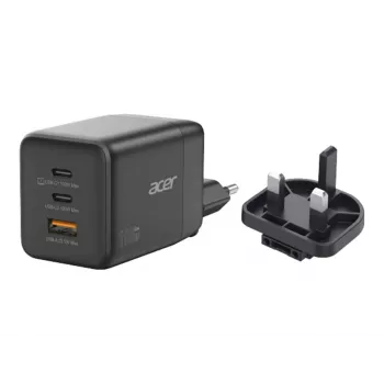 Acer barošanas bloks - PPS un GaN tehnoloģija - 100 W - PD 3.0 - 3 izejas porti (USB, 2 x USB-C)