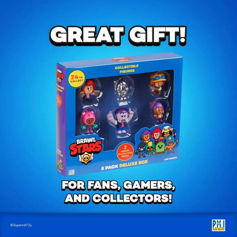 BRAWL STARS S1 FIGŪRIŅAS - 8 GAB. DELUXE KASTĪTE VER.C