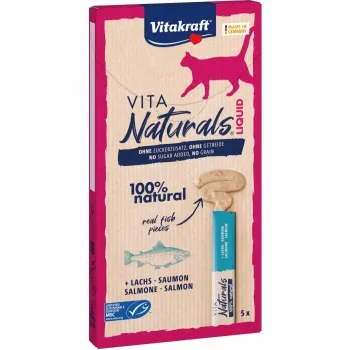VITAKRAFT Vita Naturals Liquid Salmon - kaķu kārumi - 5 x 15g
