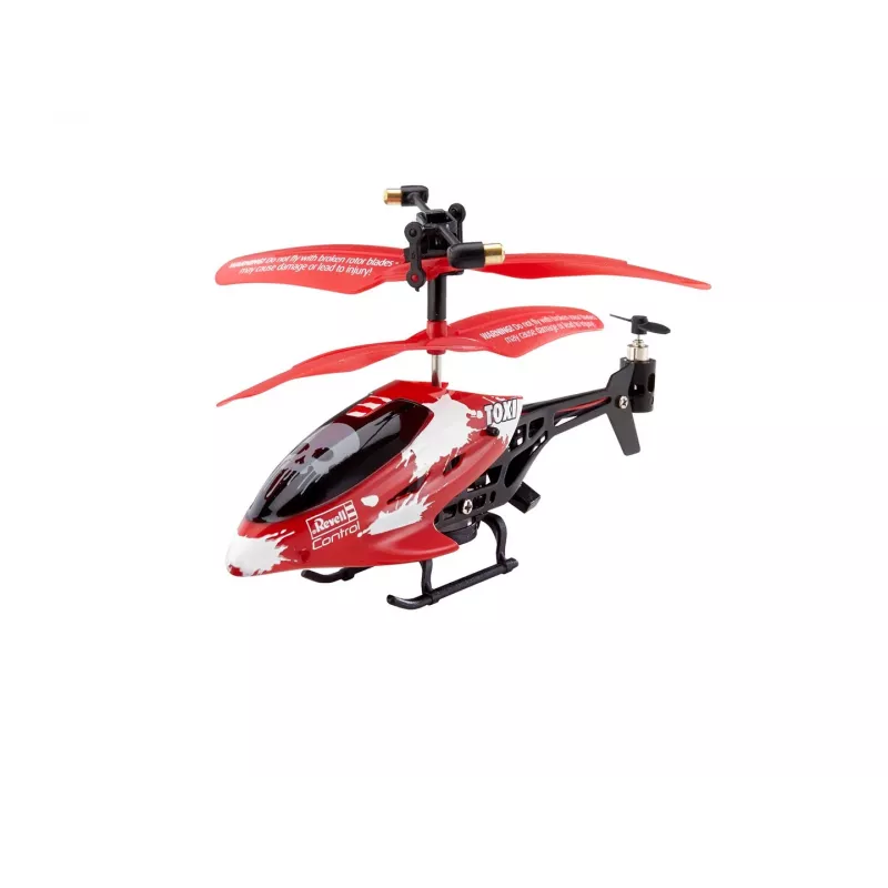 RC helikopters Revell TOXI ar elektrisko dzinēju, LiPo 75 mAh, 15 g, balts/sarkans/melns