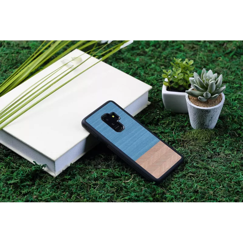 Viedtālruņa maciņš man and wood Samsung Galaxy S9 Plus — džinsa melns
