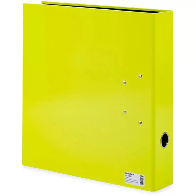 Gredzenu mape HERMA 20063 A4 dzeltena apaļie gredzeni 70 mm glabāšanai