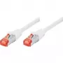 Tecline exertis Connect - komutācijas kabelis - RJ-45 (V) uz RJ-45 (V) - 3 m - SSTP kabelis - CAT 6 - bezhalogēna - balts (71503W)