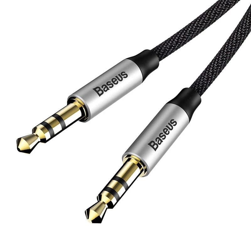 Baseus Yiven Audio kabelis 3,5 mm spraudnis Audio M30 1,5 m sudraba+melns