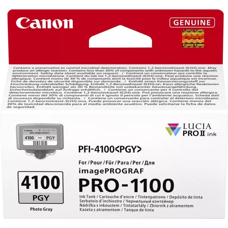 Canon LUCIA PRO II tintes kasetne 1 gab. Oriģināla standarta ienesīguma foto pelēkā
