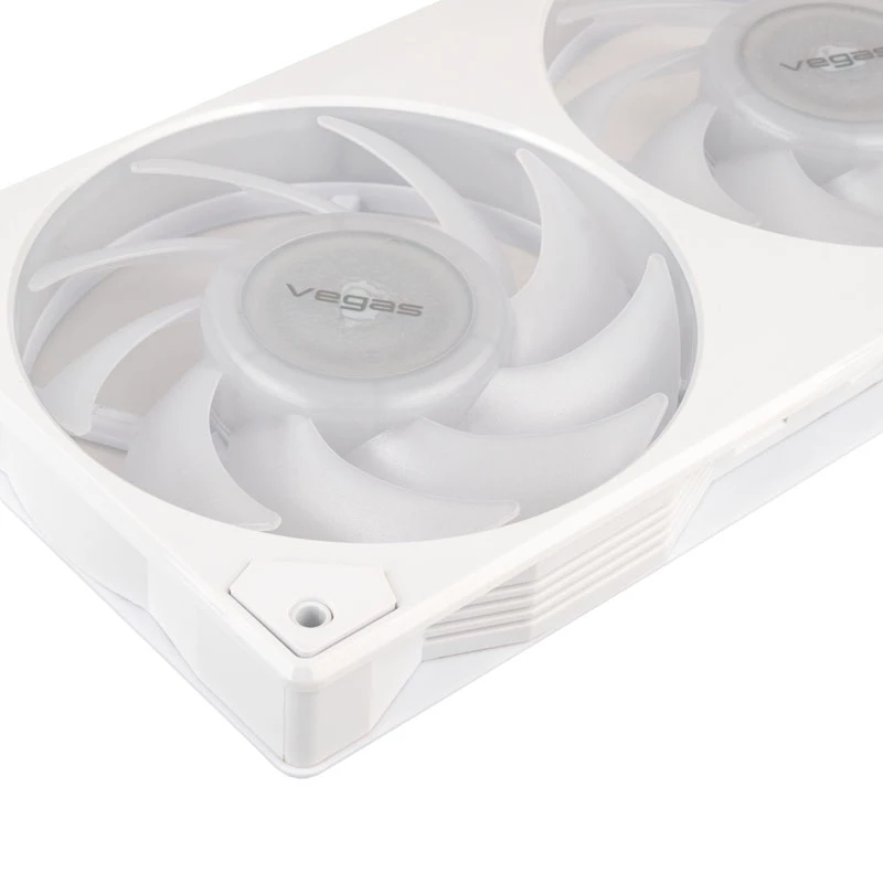 AKASA Vegas A36 120mm ARGB korpusa ventilatori - balti (3 gab. komplekts)