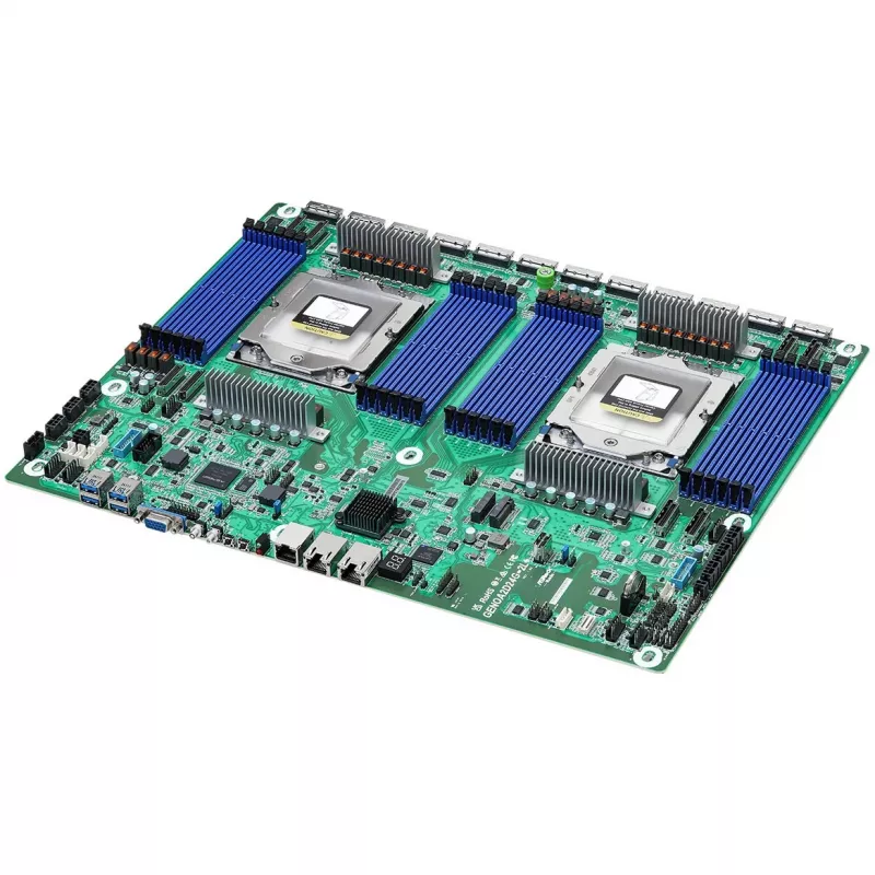 Mātesplate ASRock GENOA2D24G-2L+ — AMD SoC, Socket SP5, ATX, 24x DDR5 DIMM, līdz 12,3 TB, 2x GbE