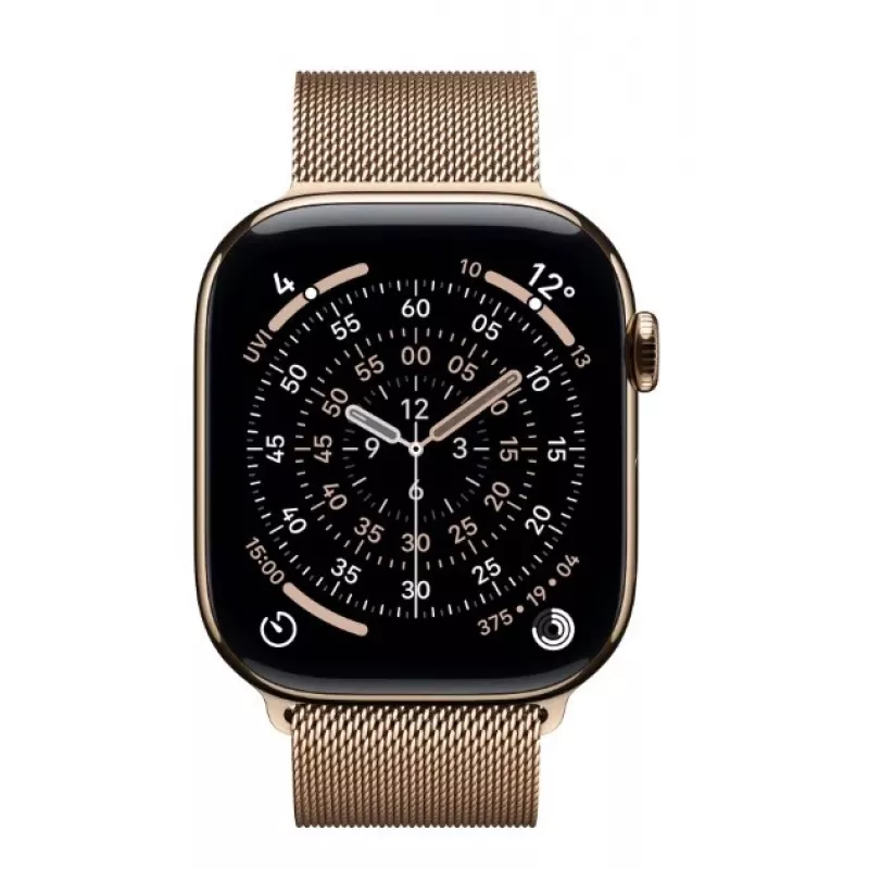 Apple Watch GPS + Cellular 46mm zelta titāna korpuss zelta Milānas cilpa S/M