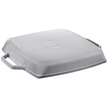 Grila panna Staub 40511-684-0 kvadrātveida 28 cm, piemērota indukcijai, grafīta pelēka