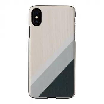 Viedtālruņa maciņš man and wood iPhone X/XS — pelēks uzvalks, melns