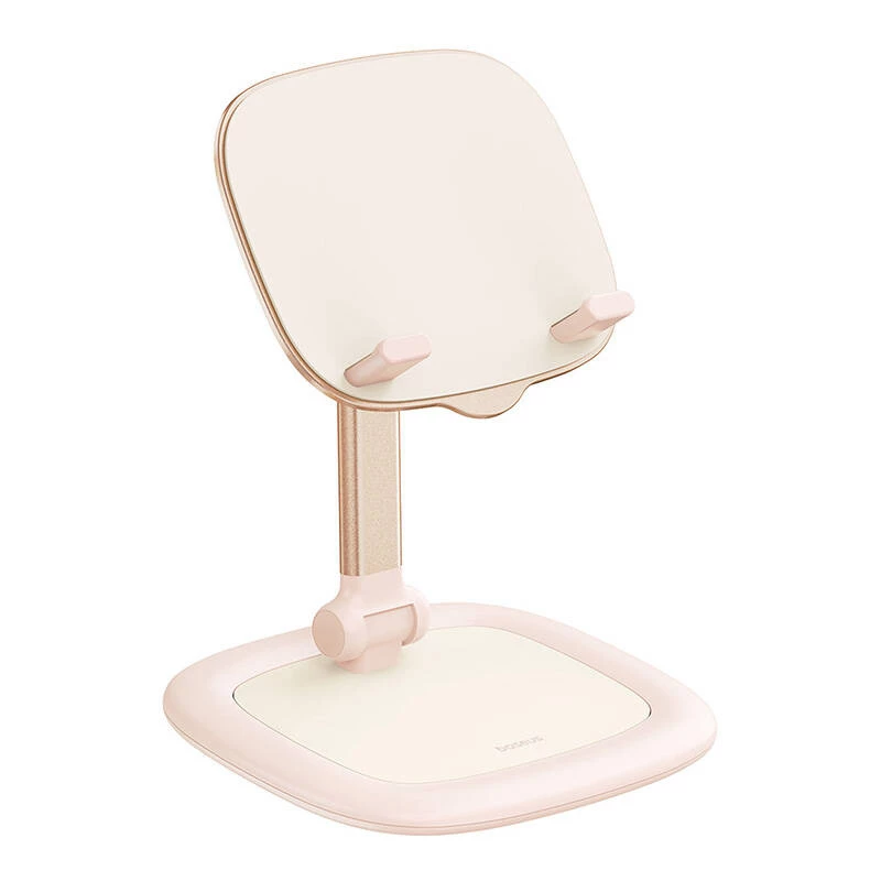 Planšetdatora tālruņa statīvs Baseus Seashell Series rozā — regulējams augstums, viegls