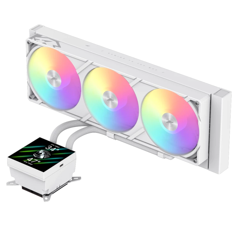 Gamemax CPU šķidruma dzesētājs | GLACIER 360 LCD WH | Intel, AMD