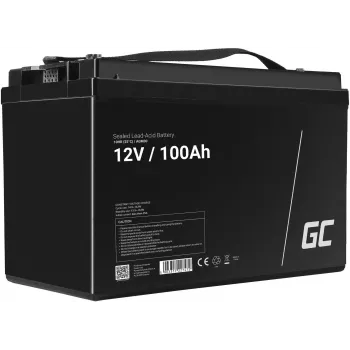 Transportlīdzekļu/jūras atpūtas akumulators zaļa Cell AGM30 12 V 100 Ah Hermētisks svina-skābes (VRLA), bez apkopes, 171×214×330 mm