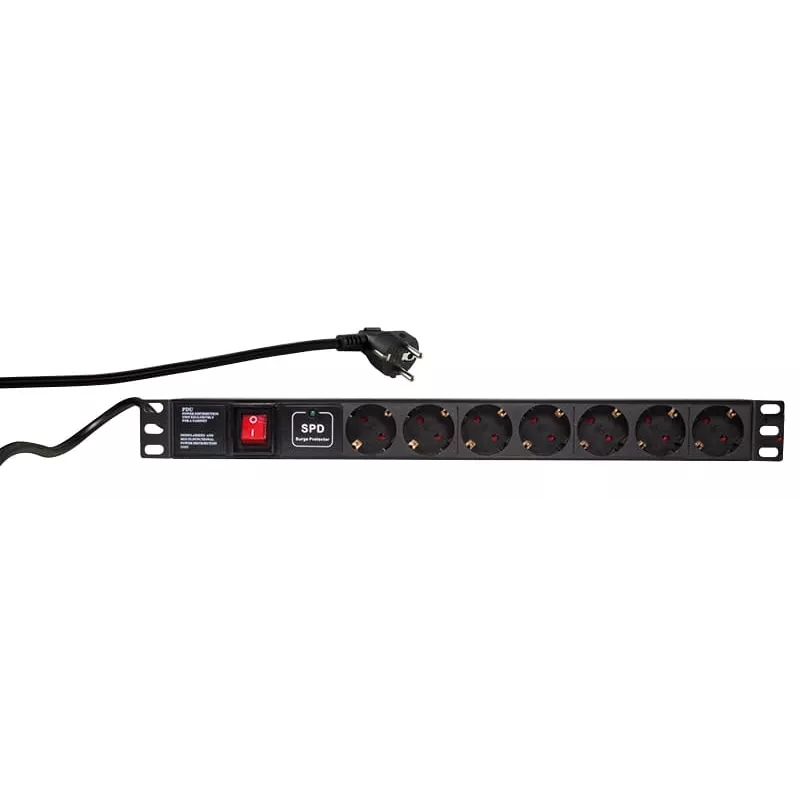 Pārsprieguma aizsargs LogiLink PDU7C01 Melns 7 maiņstrāvas rozetes 230 V 2 m
