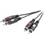SpeaKa Professional RCA audio savienojuma kabelis [2x RCA spraudnis - 2x RCA spraudnis] 1,50 m melns (SP-7869764)