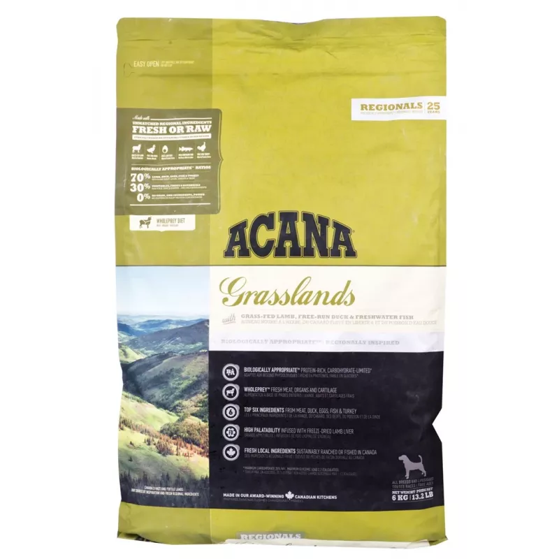 ACANA Highest protein Grasslands Dog - sausā suņu barība - 6kg