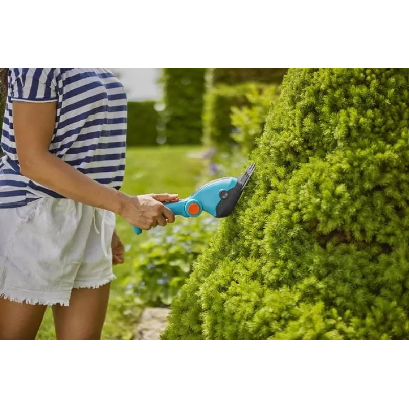 Bezvada zāles šķēres Gardena 9888-20 8 cm 3,6 V litija jonu tirkīza krāsā