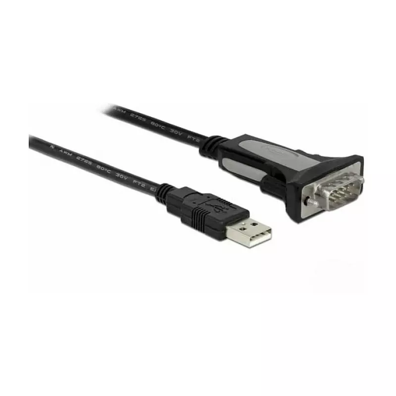 USB 2.0 Type-A uz 1 × seriālais RS-232 DB9 4 m DeLOCK 66323